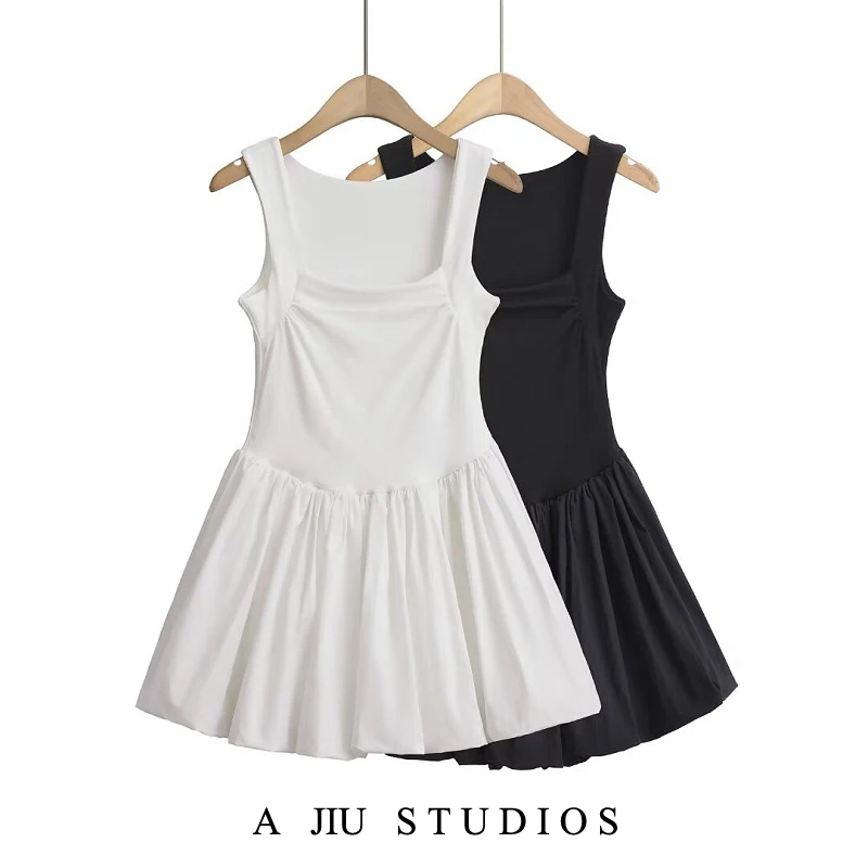 

Pure Desire Ballet Sle Белая пышная юбка на бретелях Женская летняя утягивающая юбка трапециевидной формы с высокой талией Dr Sweet Spicy Wind
