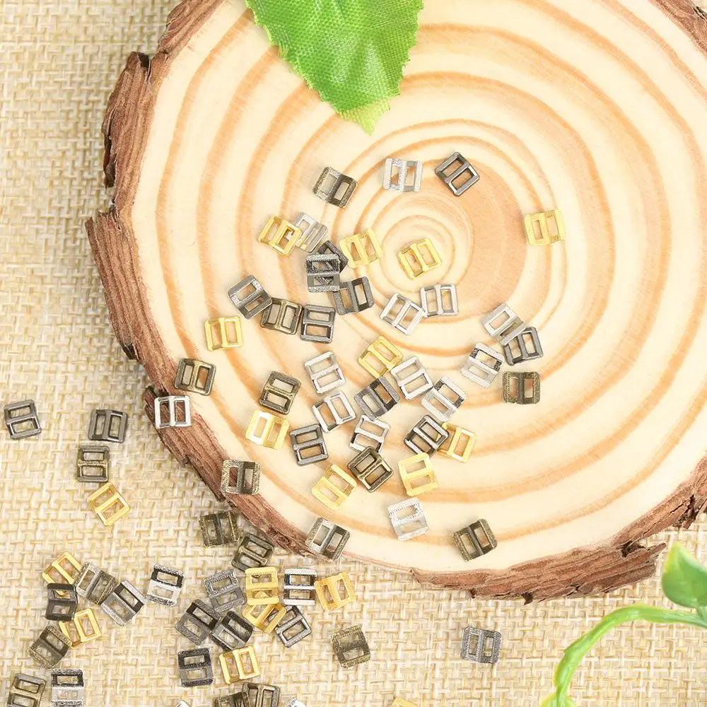 20/40pcs 3mm Mini Ultra-small Stuffed Toys Tri-glide Buckle Diy Dolls Buckles Belt Sewing Buttons Doll Bags Accessories