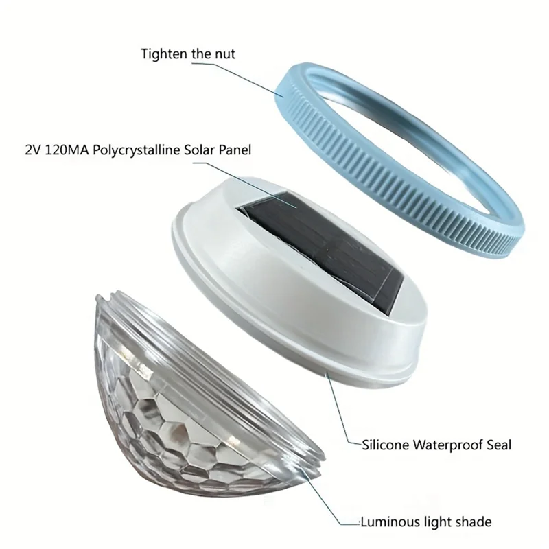 ABBO-lumières flottantes LED à énergie solaire, étanches, 7 Modes de changement de couleur, 2 pièces pour piscines, fontaines, éclairage de jardin