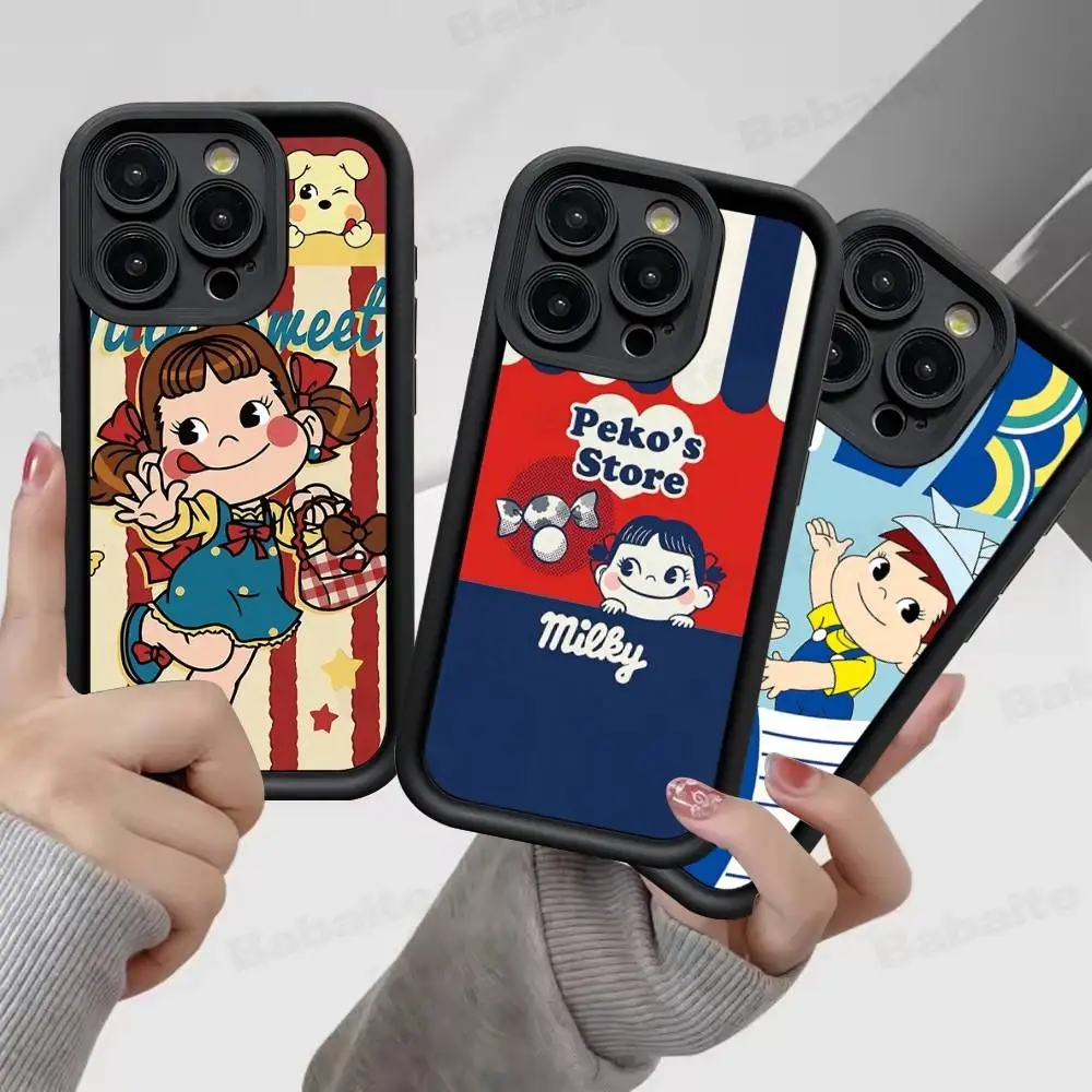 

Cartoon Cute M-milky P-pekochan Phone Case For IPhone 11 12 13 16 15 17 14 Pro Max Soft Funda Silicone Cover