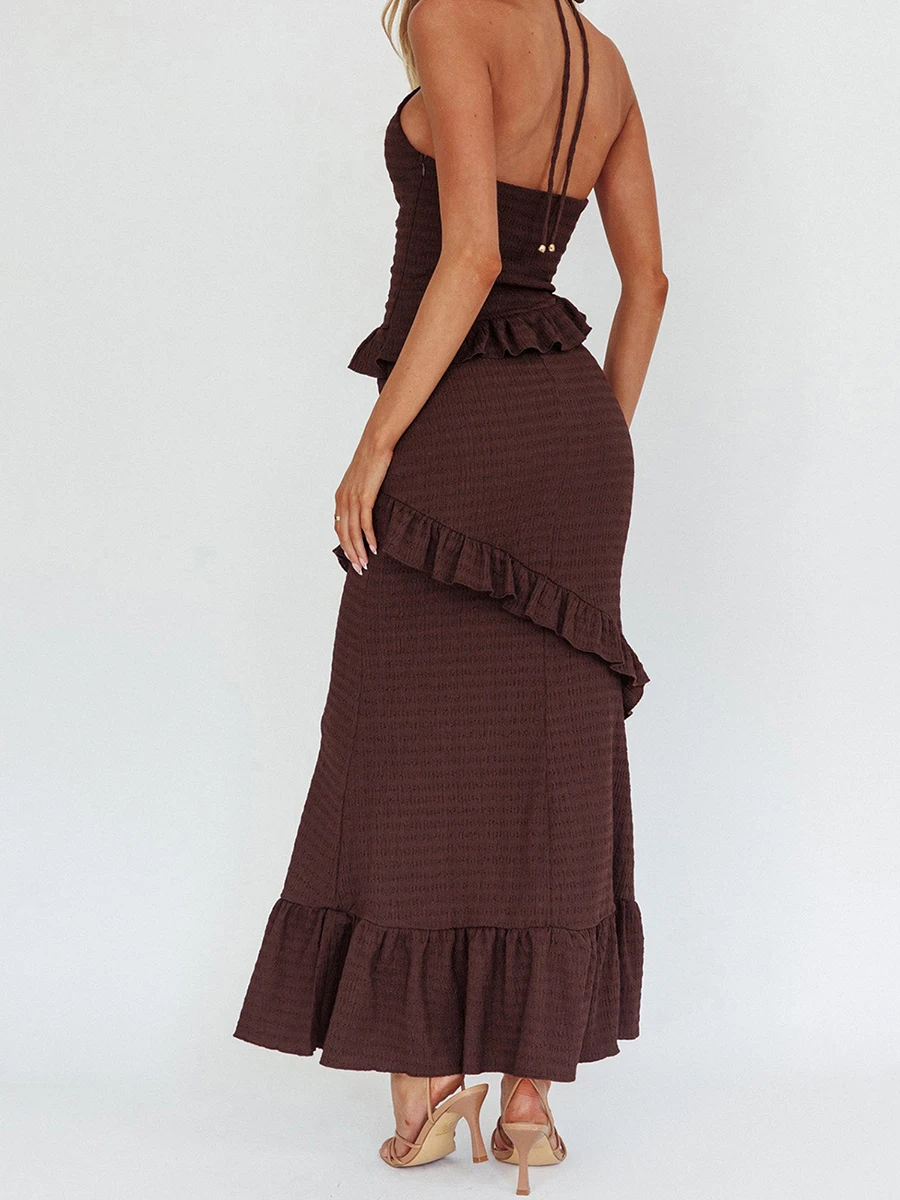 

Elegant Floral Print Off-Shoulder Blouse High Waist A-Line Midi Skirt Set for Women s Summer Fashion Outfits