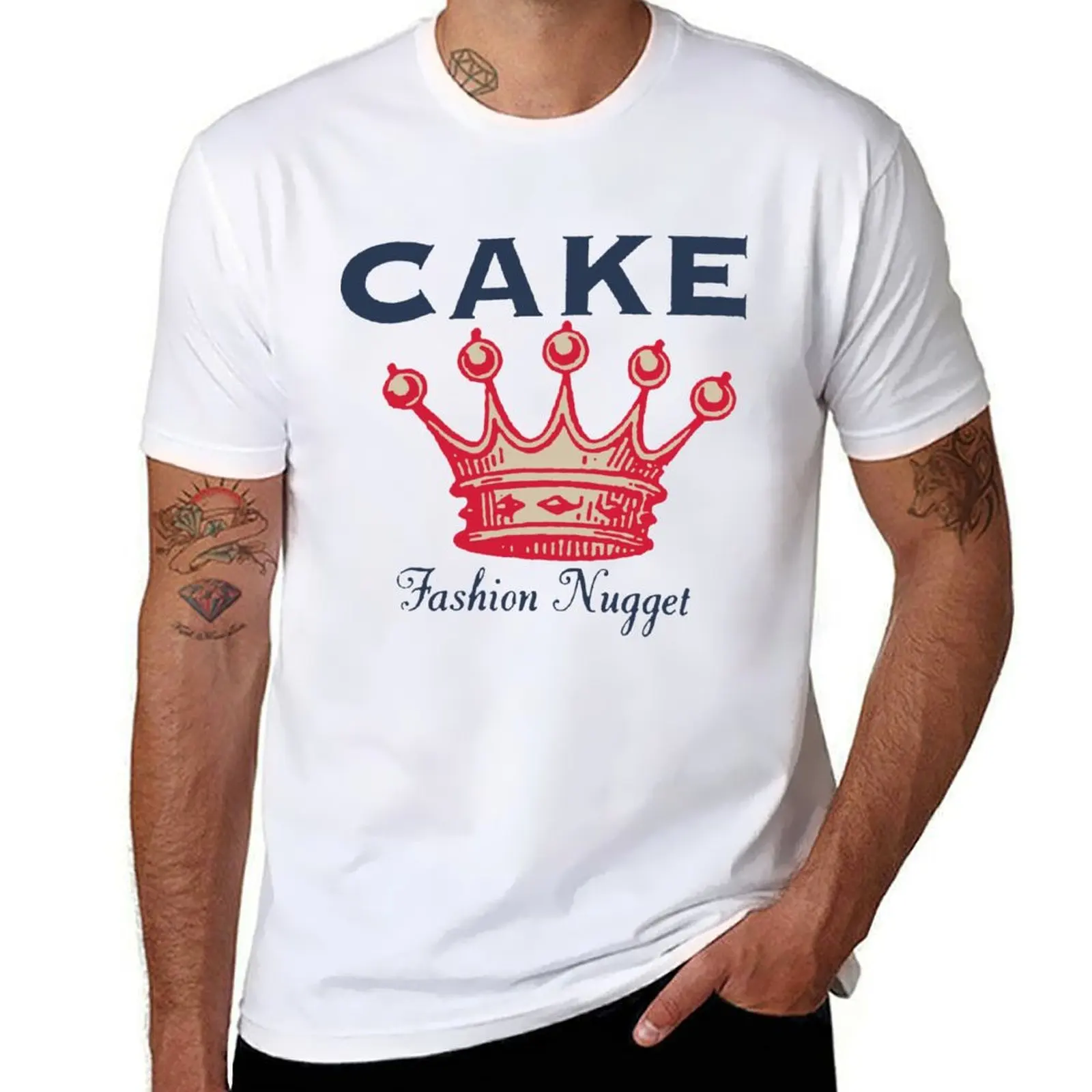 

Cake Fashion Nugget (Featuring The Distance) T-Shirt man t shirt luxury t shirts for man pack white