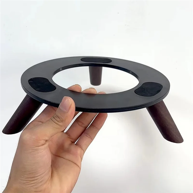 PHILE-Base de madeira maciça espessada antiderrapante suporte de áudio de mesa de madeira maciça com absorção de choque para Kardon Aura Studio