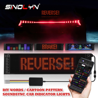 LED Matrix Panel Car Scrolling Advertising Signs Pixels Flexible Turn Signal Animation Graffiti Programmable Display App Control