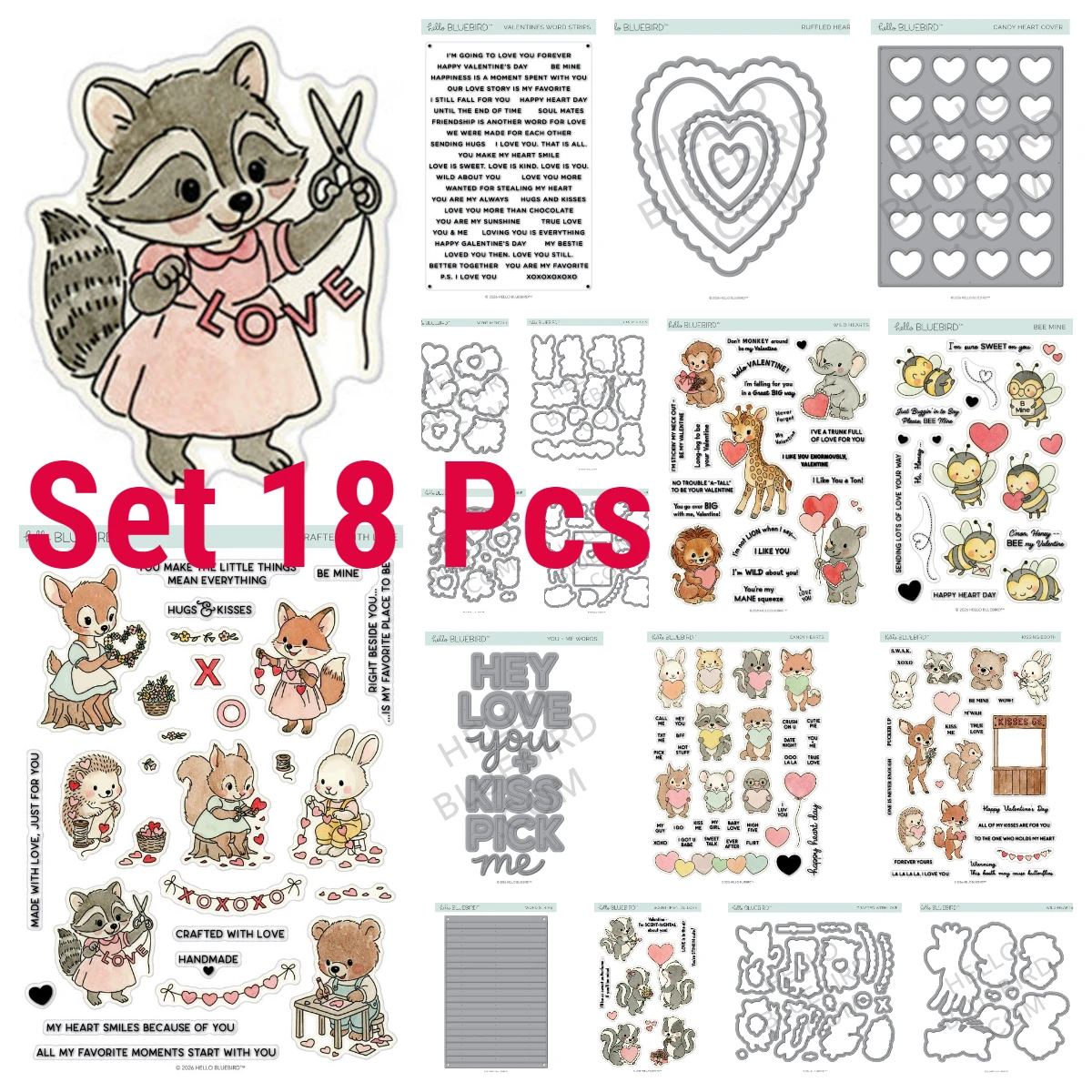 

January 2026 New Released Valentine's Word Strips Stamps Candy Crafted with Love Hearts Die DIY Scrapbooking Card Gift Handmade