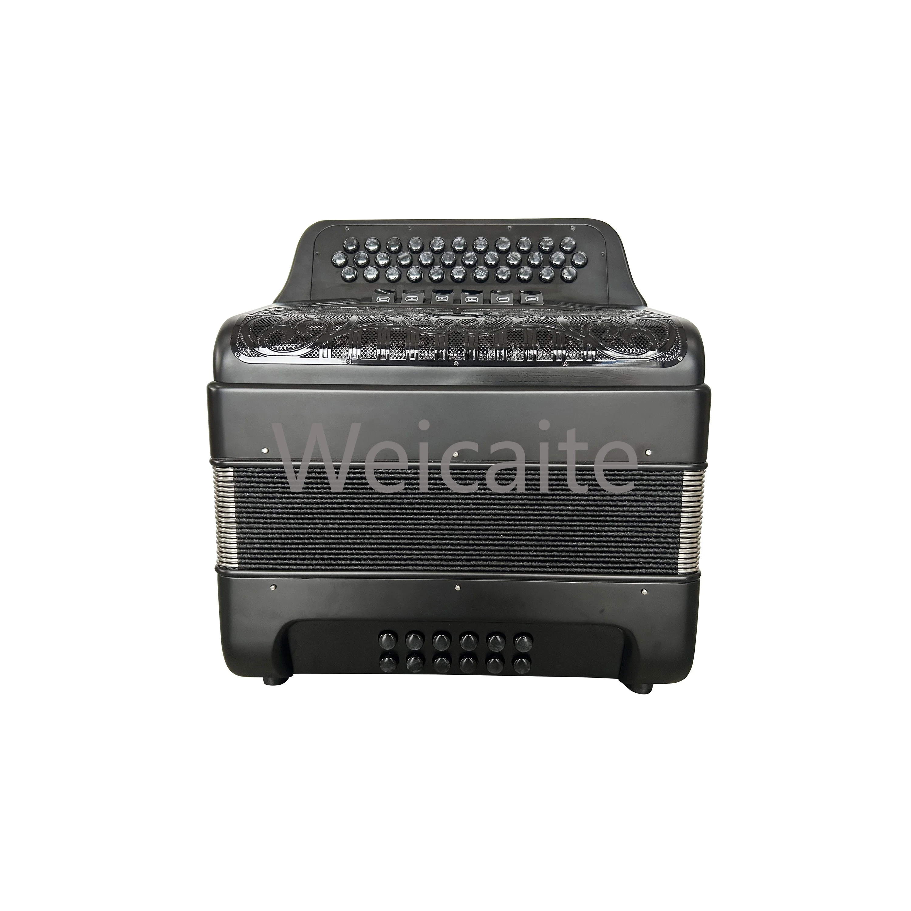 

34 Buttons 12 Bass 6 Registers Black Matt Accordion Instrument Black Grill Black Buttons Acordeon JB3412E