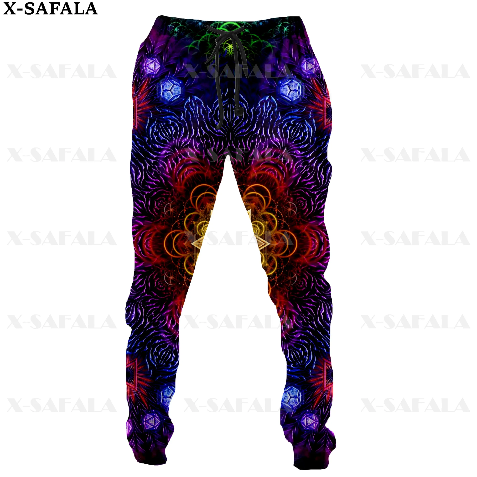 Hippie Psychedelic Colorful Trippy 3D Print Trousers Men Sweatpants Casual Long Joggers Streetwear Autumn Loose Sports Pants-3