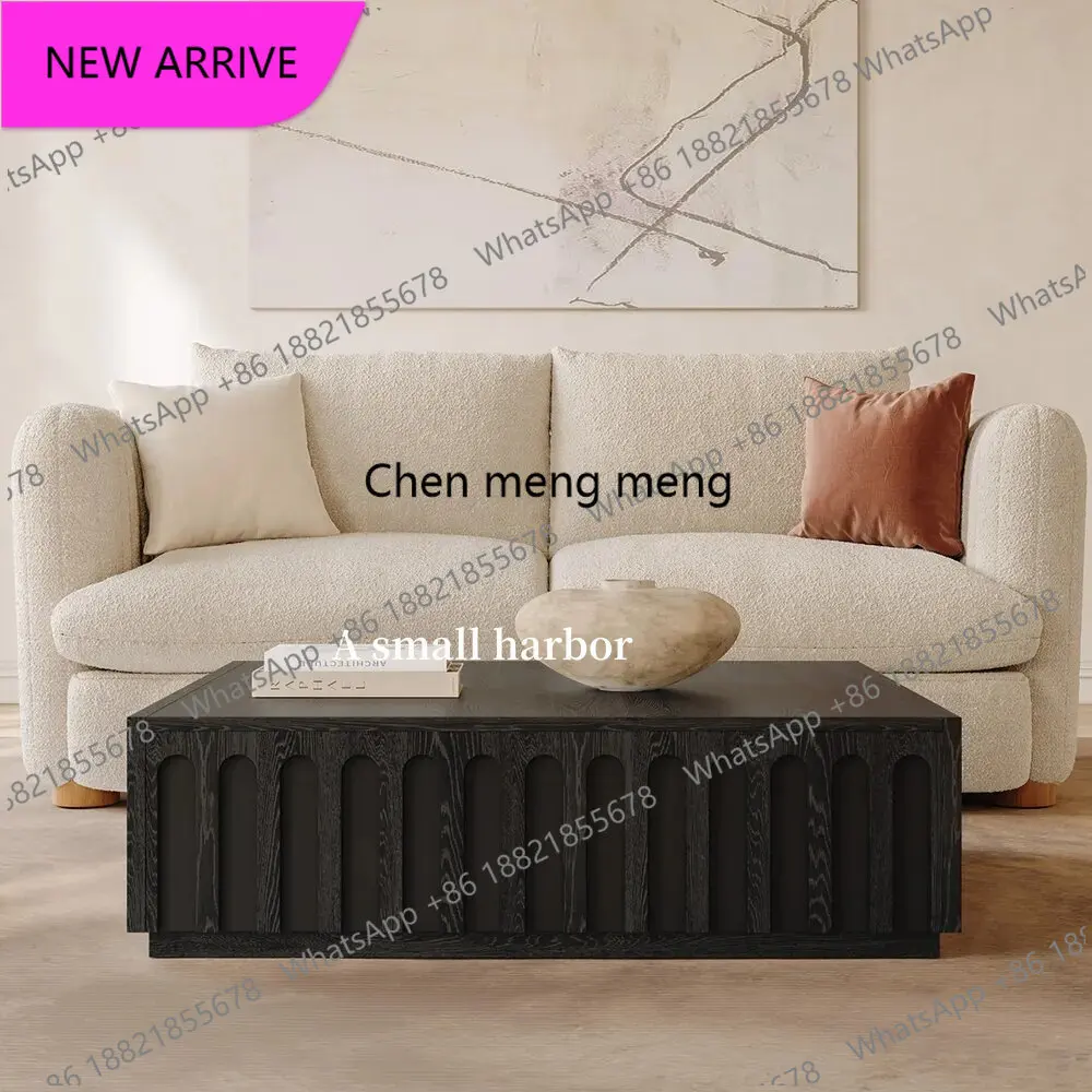 

M183 Coffee table designer retro solid wood living room low coffee table log style square tea table