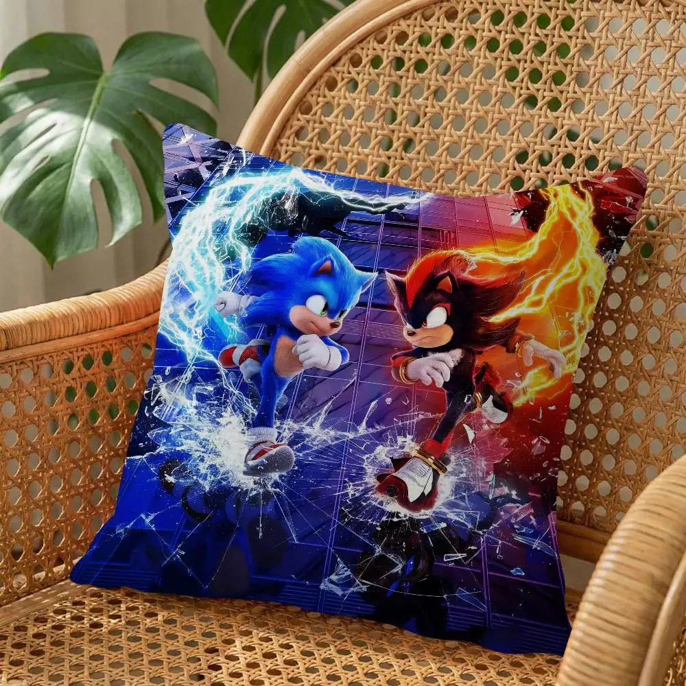 S-Sonic Game Pillow Cover Sofa Cushion Cover Home Room Decoration Children Gift - view 5