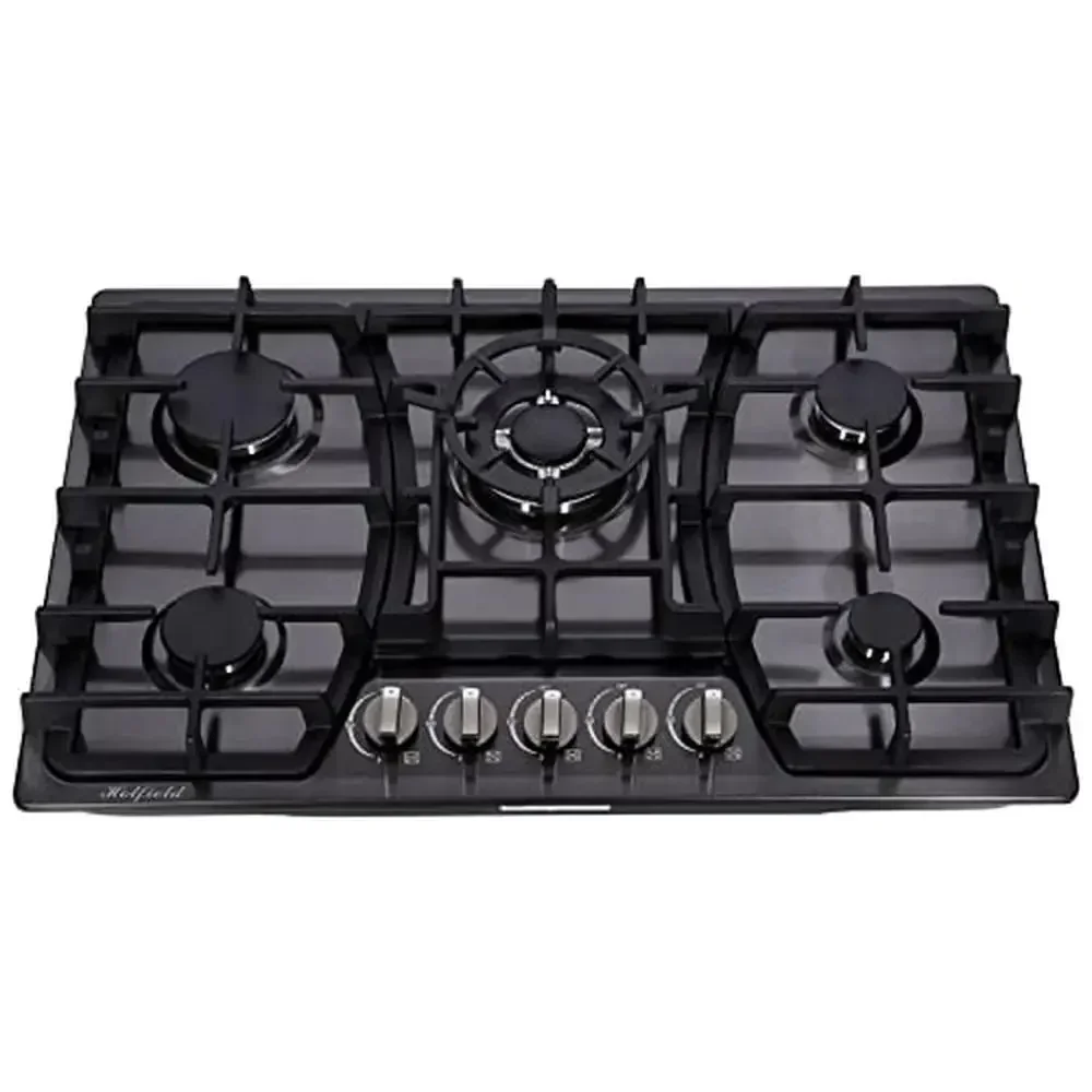 Gas Cooktop Stainless Steel 5 Burners Stovetop NG/LPG Dual Fuel Easy Clean HF57013B