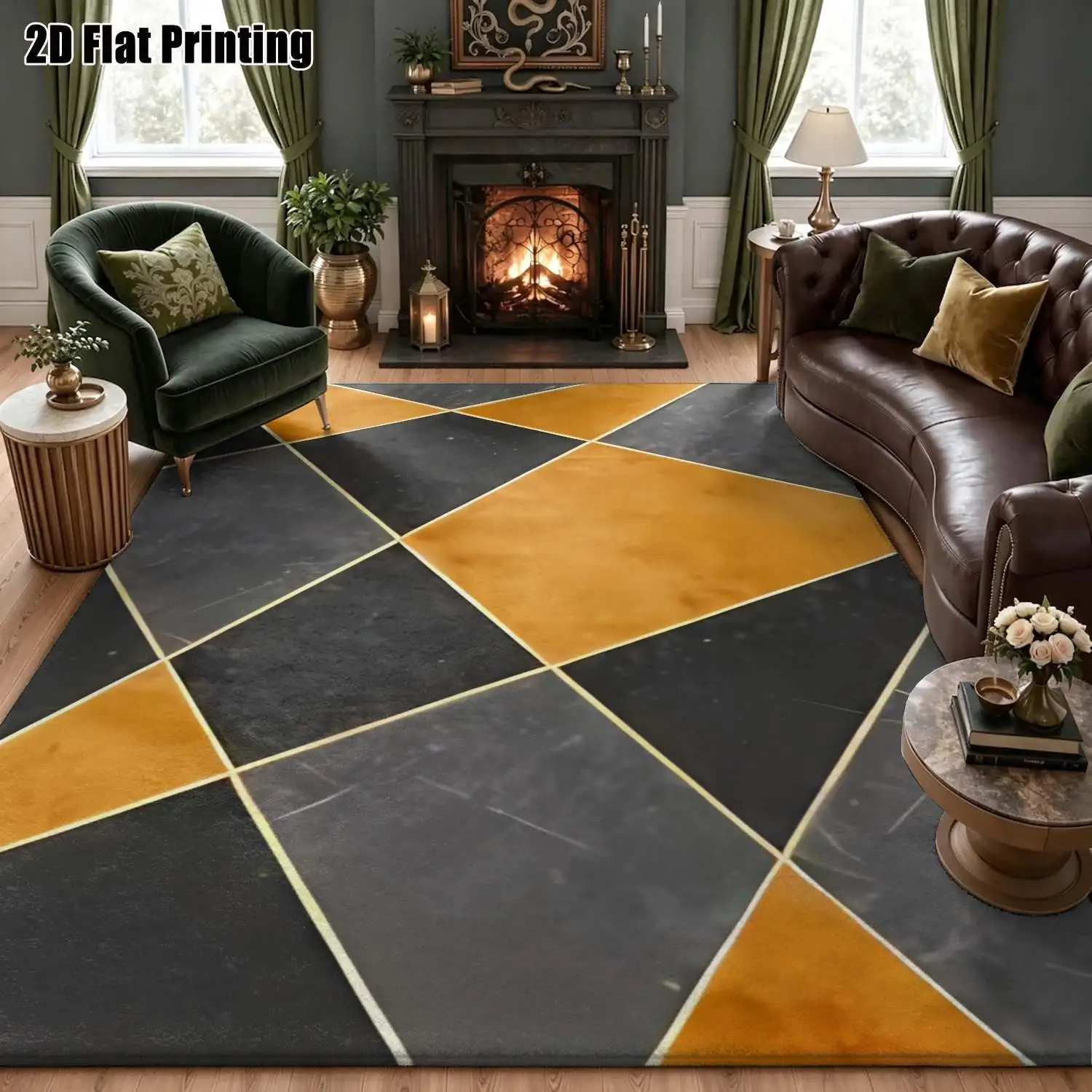 Minimalist Geometric Stitching Carpet Modern Abstract Line Area Rug for Living Room Trendy Apartment Bedroom Blanket