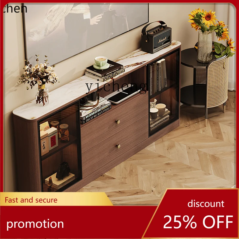 

HXL antique solid wood ultra-thin floor TV cabinet storage household bedroom light luxury high sense