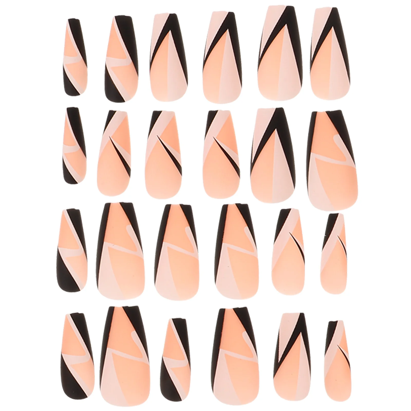 24 Pcs Nail Patch Women Nails Stick on Detachable Fake Cute False Press Korean DIY Tips