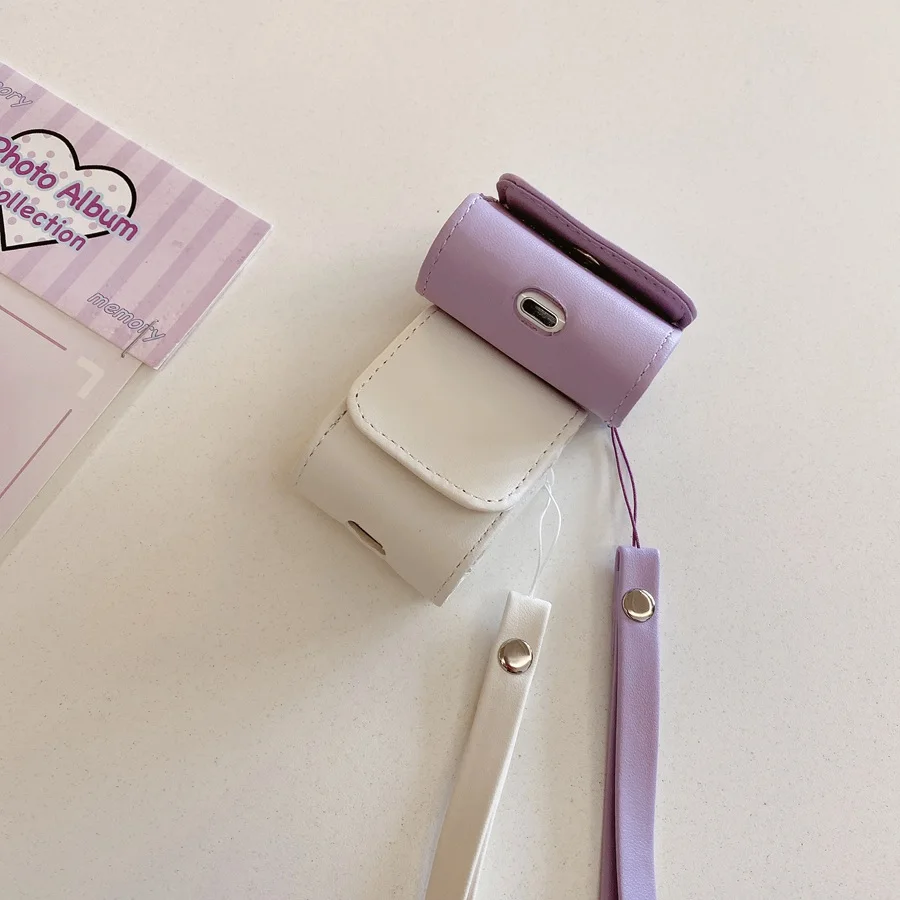 애플 에어팟 4 케이스용 단색 랜야드 가방, 에어팟 프로 2, 에어팟 3, 에어팟 2 커버, 패션 이어폰 커버, 에어팟 프로