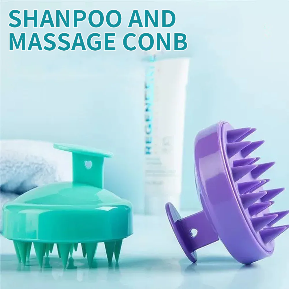 

1PC - Relaxing Essential, Silicone Scalp Massager and Shampoo - Manual, Battery Free, Suitable for Showers and Scalp Cleaners