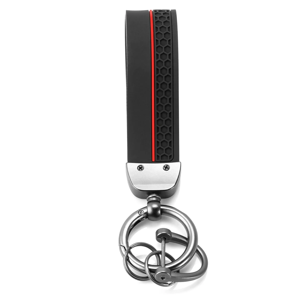 جديد سيليكون سلاسل المفاتيح للنساء الرجال حزام خصر مشبك حلقة تسلق سيارة قلادة سلسلة مفاتيح خواتم كيرينغ حقيبة الهدايا