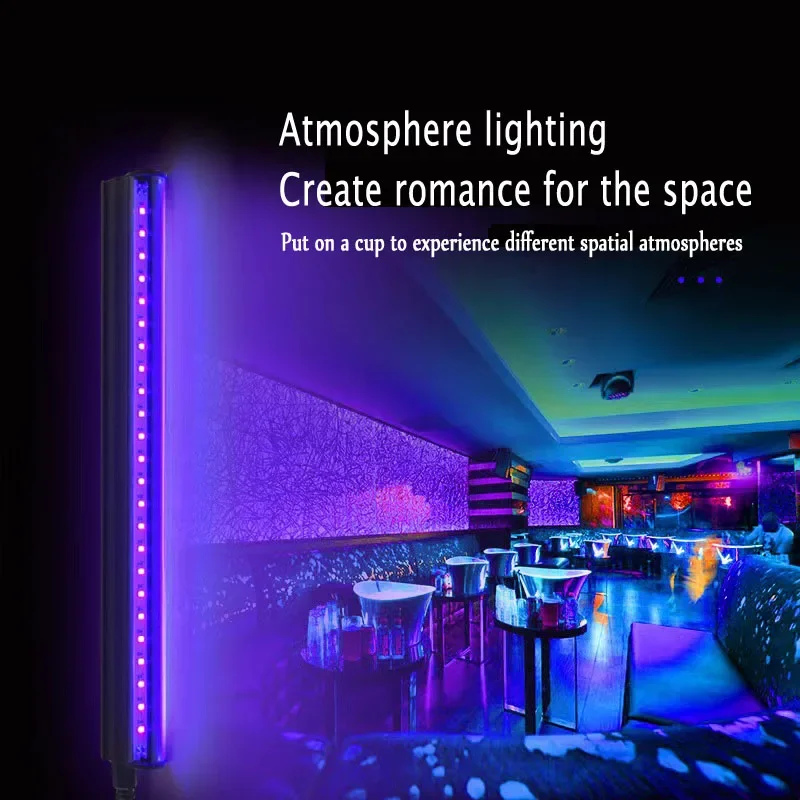 USB Ultraviolet Fluorescent Light Atmosphere Lamp for Christmas Halloween Party Black Light Lamp Creating Exciting Glowing Effec