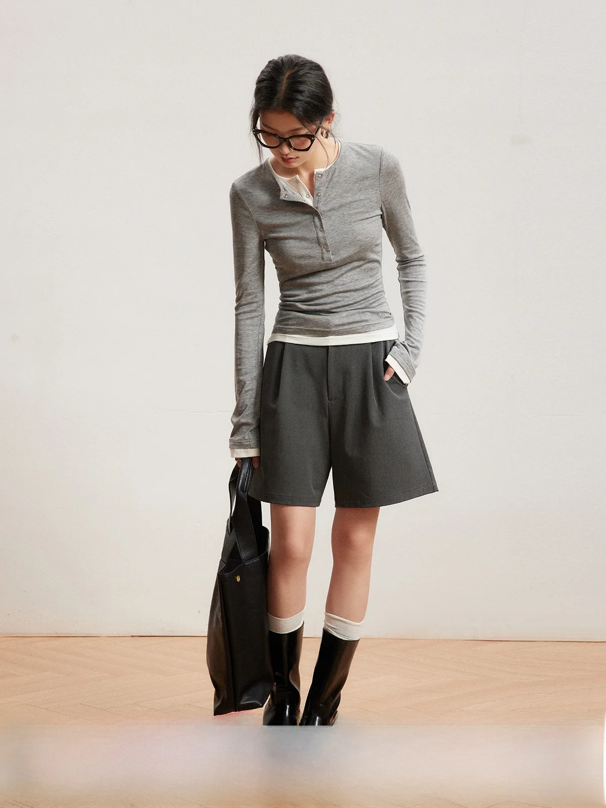 

INRM Cloud Sensation Lyocell Base irt Slim Fit f Open Collar Autumn Winter Knitted Top Women's Casual Sle Faion