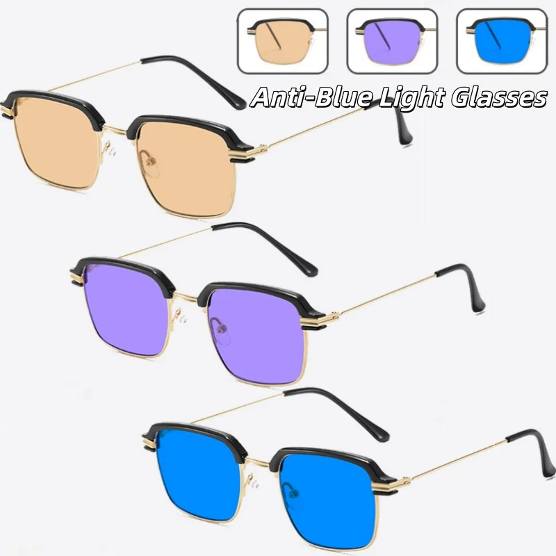 

2026 Men's Metal Anti-blue Light Sunglasses Fashionable and Comfortable Full-frame Metal Eye-protecting Computer Glasses