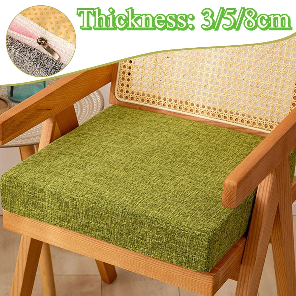 

1PC High Density Sponge Sofa Cushion Linen Cushion Chair Thickness 3cm 5cm 8cm Square Home Office Chair Mat Cojines Decorativos