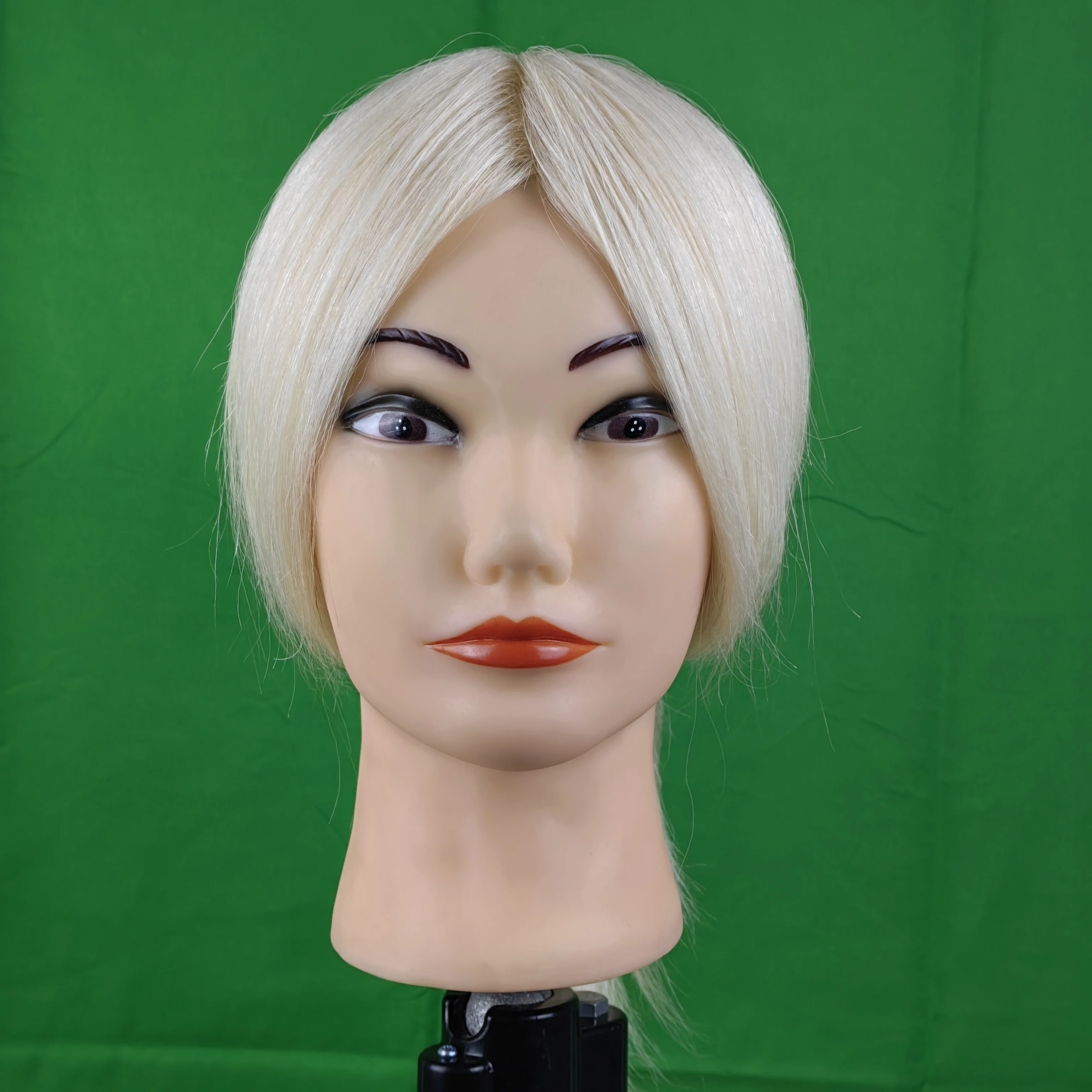 100% Real Hair Mannequin Head for Styling
