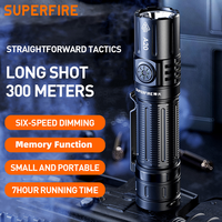 SUPERFIRE A20 High Power LED Flashlight 2000LM USB-C Rechargeable with Memory Function Tactical Torch Waterproof Camping Lantern
