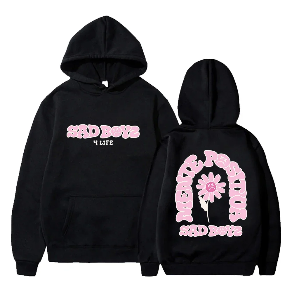 

Junior H Sad Boyz 4 Life Merch Flower Hoodie World Tour Long Sleeve Streetwear Women Men Hooded Sweatshirt Hip Hop Clothes