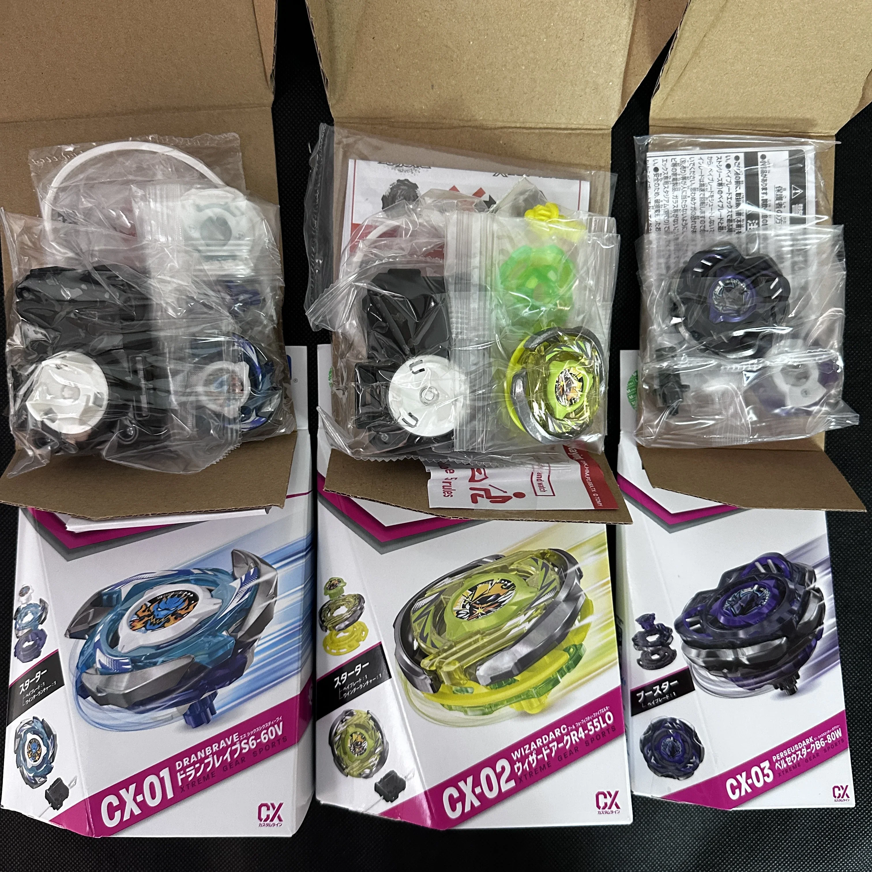 

GENUINE beyscollector CX-01 DranBrave S6-60V /CX-02WizardArc R4-55LO/ CX-03 PerseusDark B6-80W Battle X New with packaging set