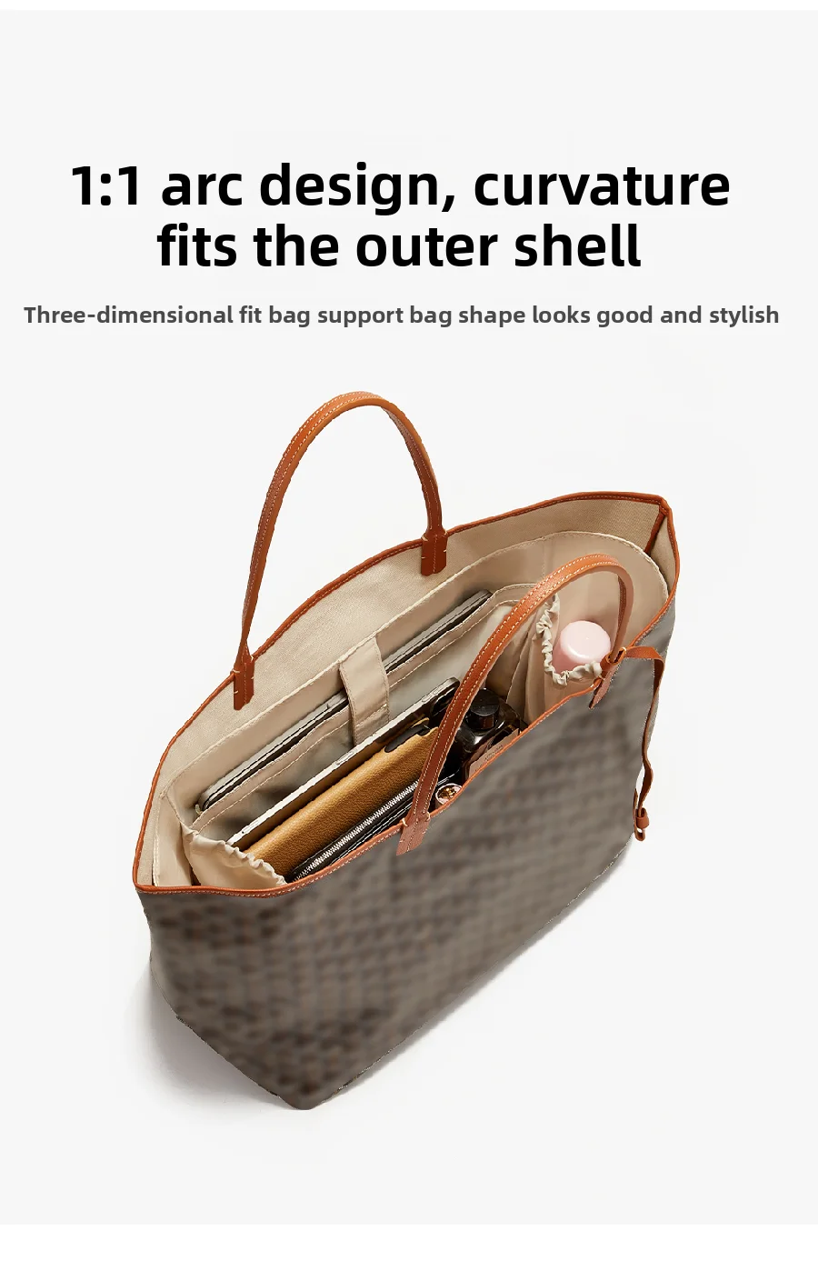 Bag Organizer Insert  For Goyard Tote Bag Lightweight Bag Insert Storage Waterproof Dupont Paper Bag Support Bag Accessories