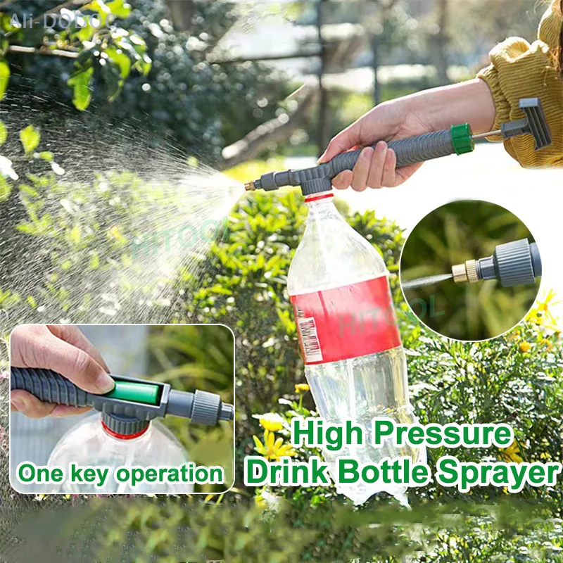 1 Set,Adjustable Beverage Bottle Sprayer Watering Flower SprinklerSprinkler Pressure Atomizer Nozzle Gardening Tools ﻿sprayer