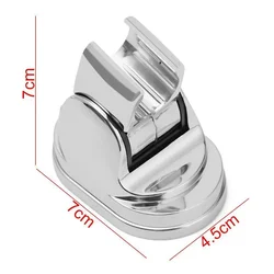 Shower Head Holder  Chrome Wall-Mount Bracket Durable Handheld Sprayer Base Bathroom Shower Head Mounted Support Parts