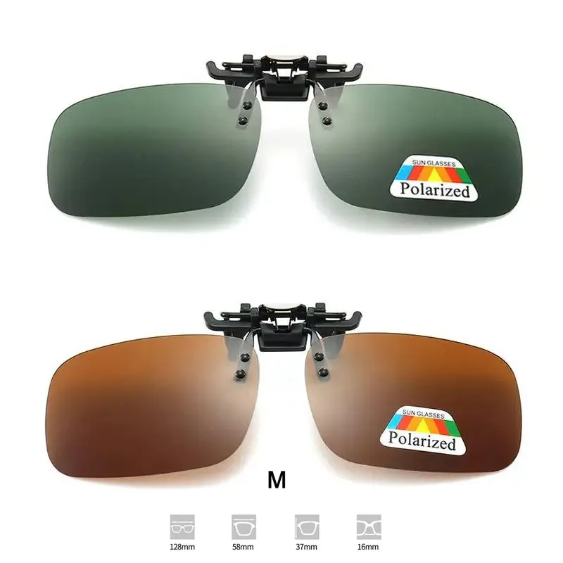 4-kleuren grijze lenzen gepolariseerde zonnebril clip-on opklapbare UV-380 rijden vissen nachtkijker clips