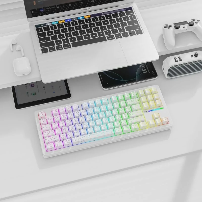 Attack Shark M87 Prov2 Three Modes Rgb Light Wireless Bluetooth Mechanical Keyboard Hot Plug Gradient Sidecut GameEsportKeyboard - Image 5
