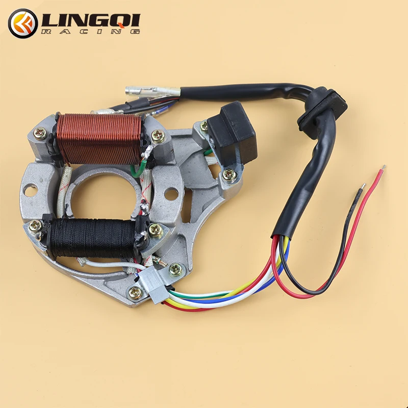 LINGQI ATV Off-road Magneto Stator Coil DY100 Motorcycle Modified For 50CC 70CC 90CC 110CC Engine Parts Ignition Coils Plate