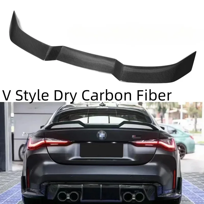 

New! Car Rear Trunk Lid Lip Body Kit Spoiler Wings For BMW G80 M3 G82 M4 V Style Dry Carbon Fibre Automotive Spoiler Car Accesso