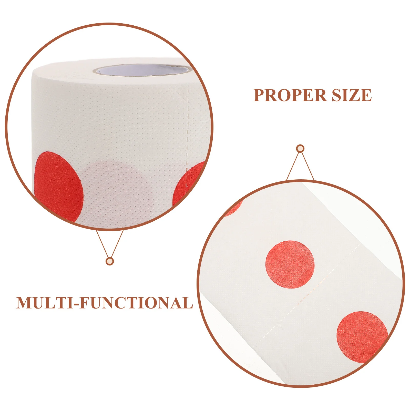 لفة ورق التواليت المطبوعة تصميم العلم الياباني الممتع لديكور الحمام والعطلات والأنسجة الاحتفالية والديكور الناعم