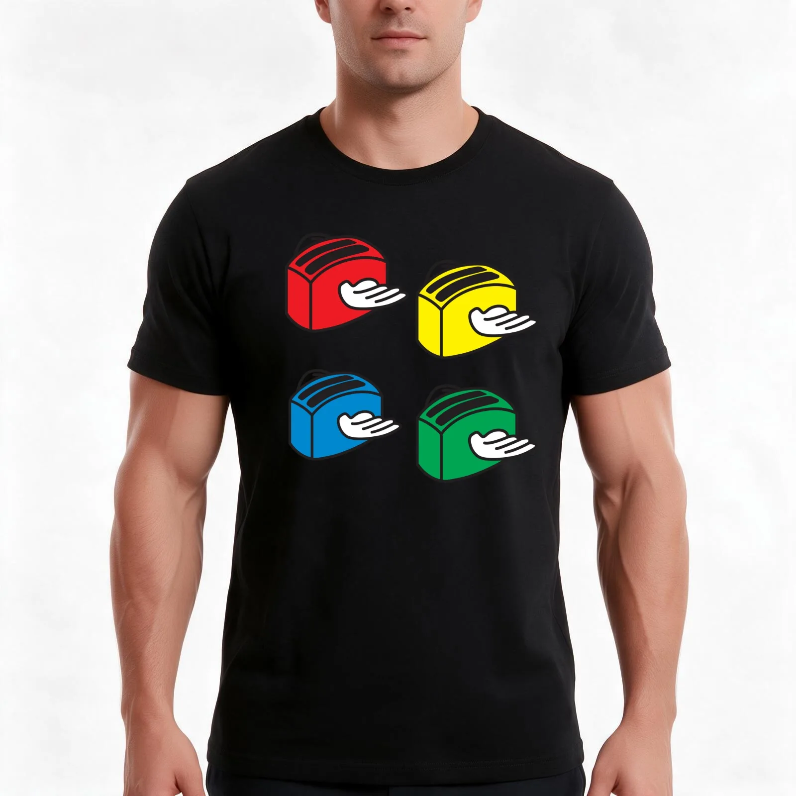 RGB Flying Toasters T-Shirt Summer Casual Cotton Tee Oversized Streetwear Tops Vintage Graphic Print Loose Fit Short Sleeve