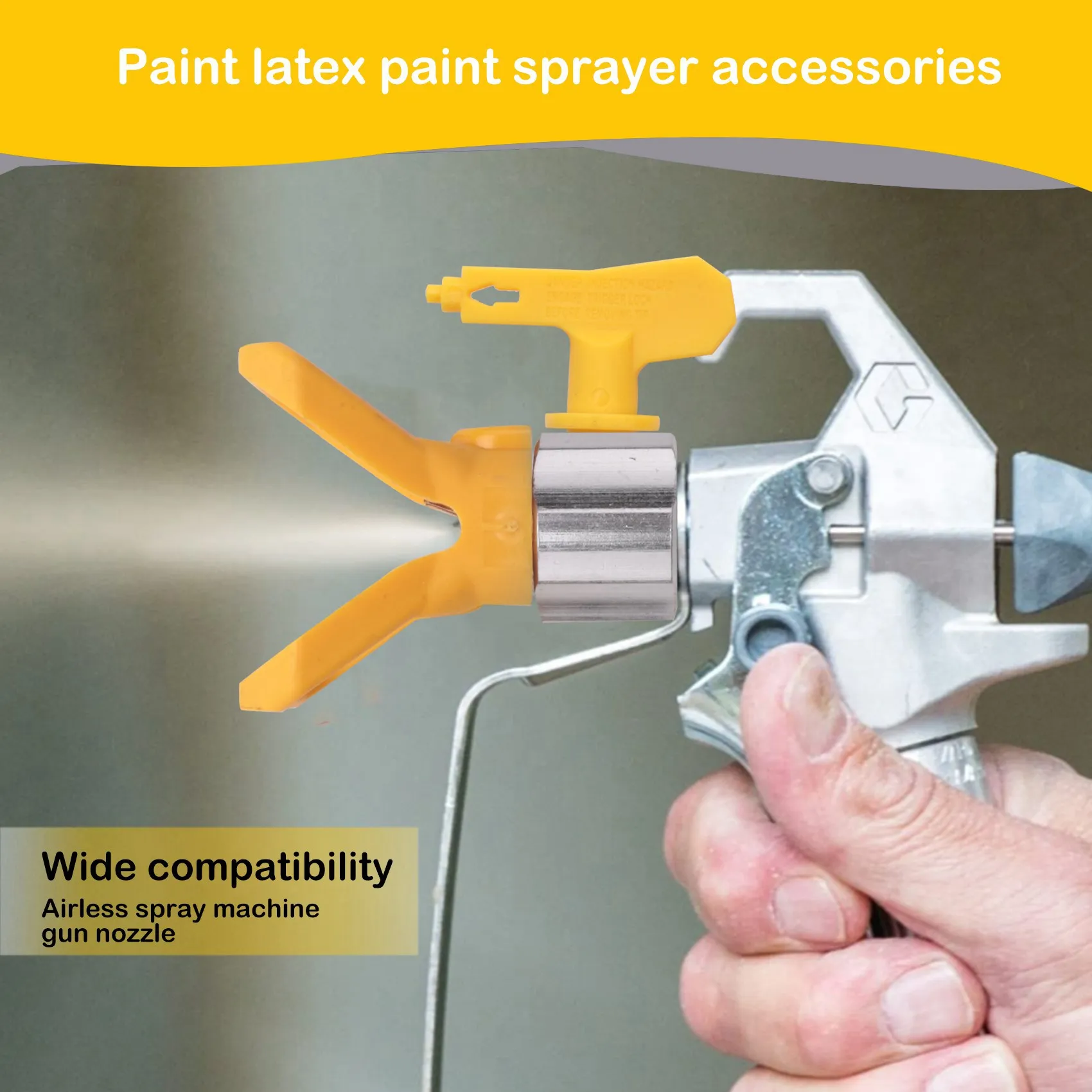 BVBV 5 قطع فوهات طلاء بدون هواء قابلة للعكس مع مجموعة حماية للطرف وآلة طلاء البخاخ وأجزاء الرش (215 315 417 523)