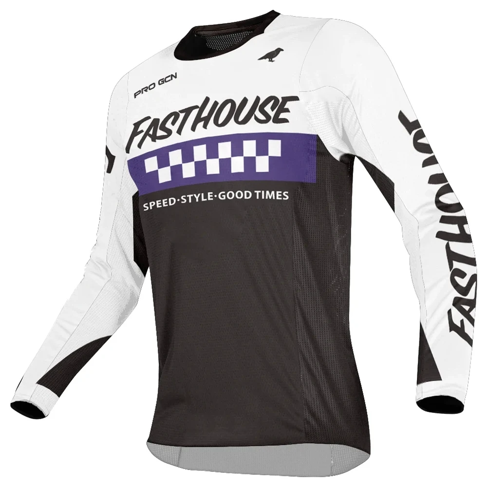 Camisa de Motocross de Secagem Rápida para Homens Manga Longa, Mountain Bike, Camisas MTB, Offroad, Motocicleta Downhill Vestuário