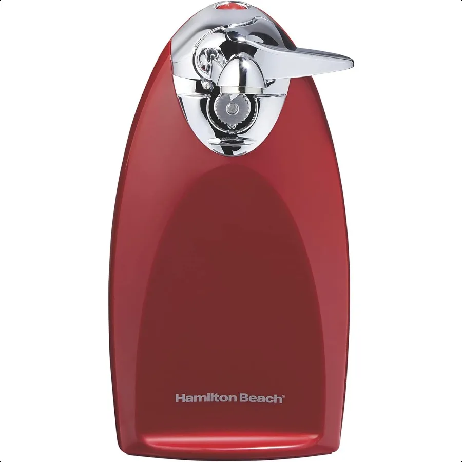 

Electric Automatic Can Opener with Auto Shutoff Knife Sharpener Cord Storage and SureCut Patented Technology ExtraTall Red
