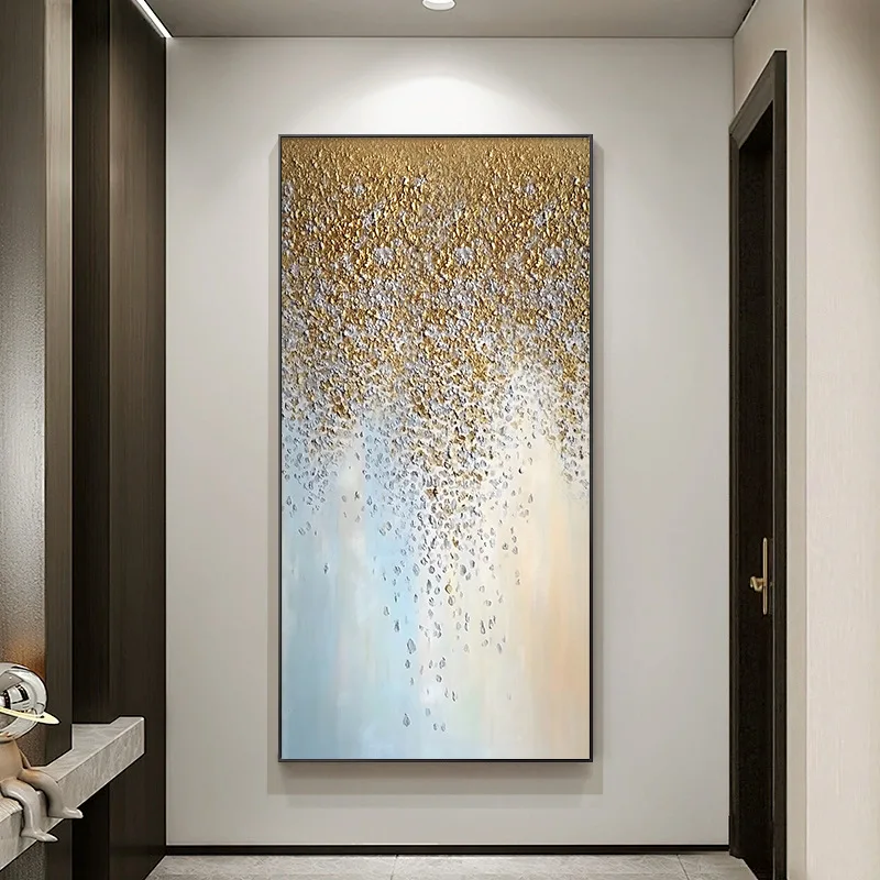 

Entrance decoration hand-painted oil painting abstract texture hanging painting modern