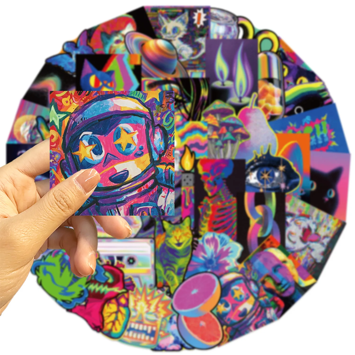

10/50PCS Cartoon Acid Aesthetics Graffiti Stickers Exquisite Fashion DIY Toys for Bottle Scrapbook Travel Bag Aesthetic Decals