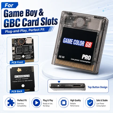 GB GBC Flash Cartridge Compatible with Game Boy Game Boy Color and Game Boy Advance 8GB Micro SD Card Menu Return Button