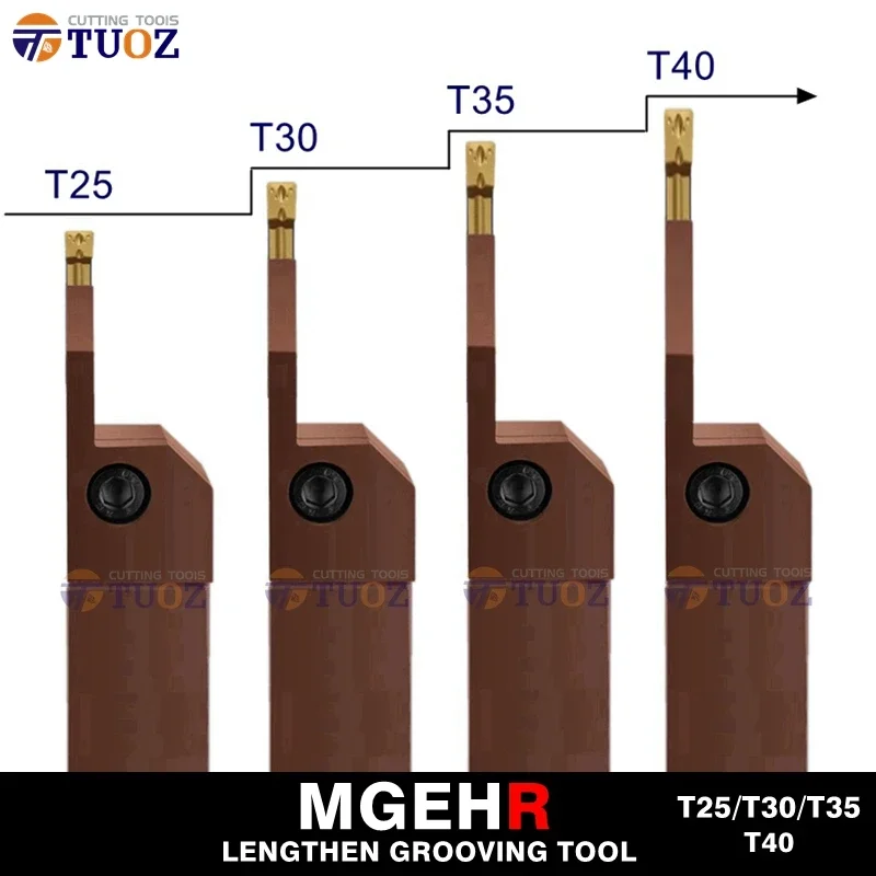 

TUOZ MGEHR MGEHR2020 2020-2 2020-3 2020-4 2020-5 T25 T30 T35 20MM Lengthen Grooving Tool Holder CNC Tool External Holder