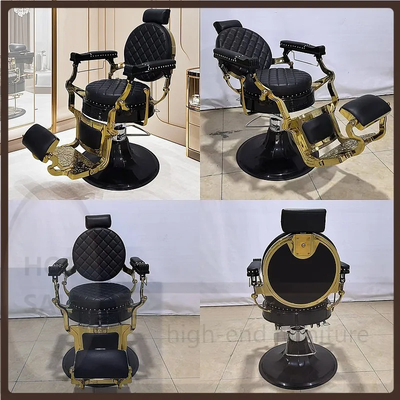 VP Vintage Barber Chair Heavy Duty Hydraulic Reclining Shaving Salon Stool for Men