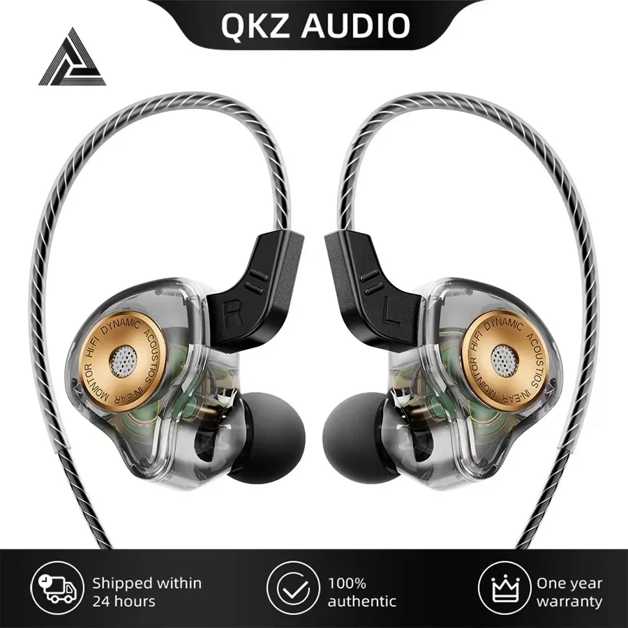 Professional Dynamic Drive HiFi Acoustios Mointer Music Game 3.5MM AUX with Microphone Original QKZ AK6 Ultra in Ear Earphones