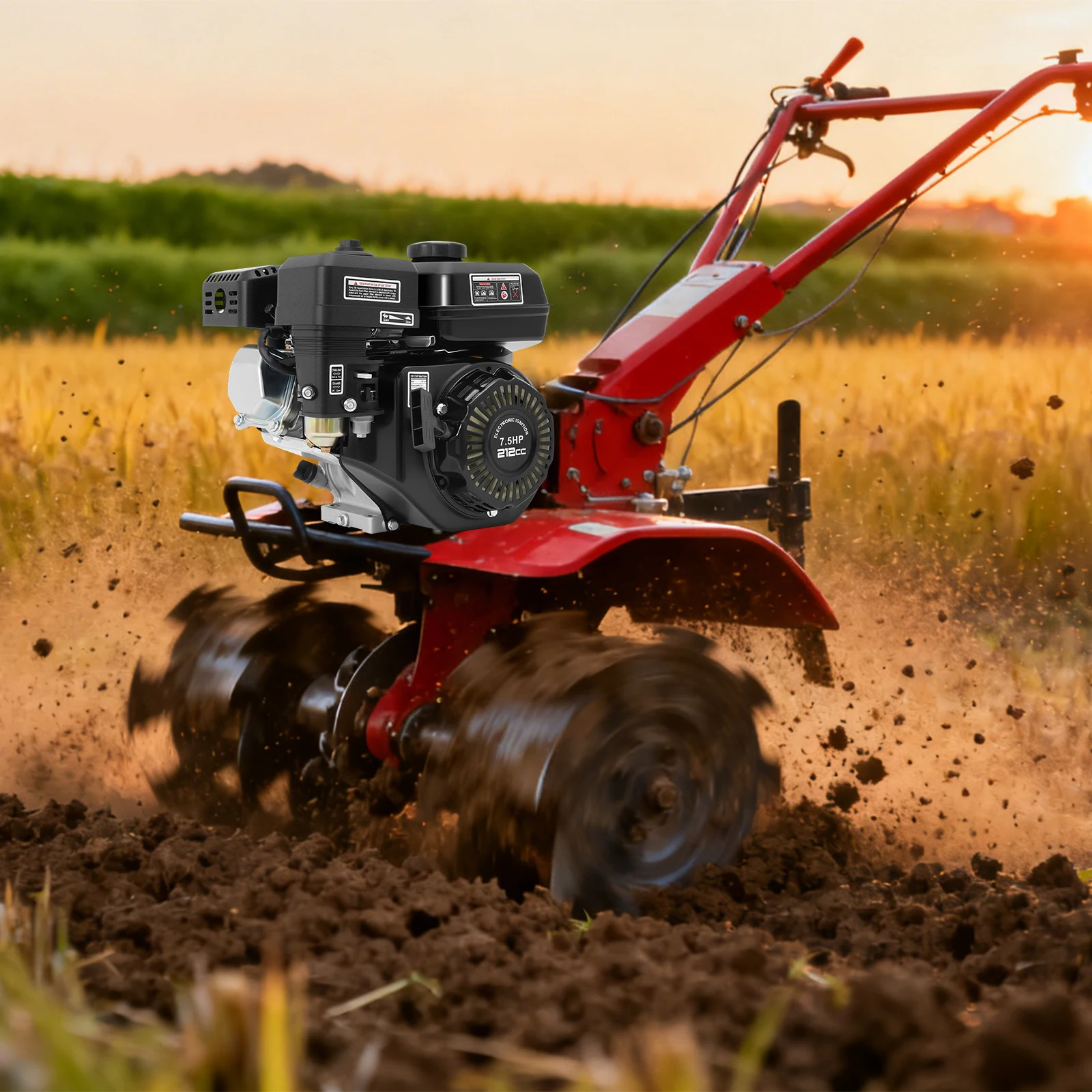 

Бензиновый двигатель GX160, 7.5 л.с., 212 куб. см, прочный 4-тактный двигатель OHV из алюминиевого сплава для генератора, водяного насоса, картинга