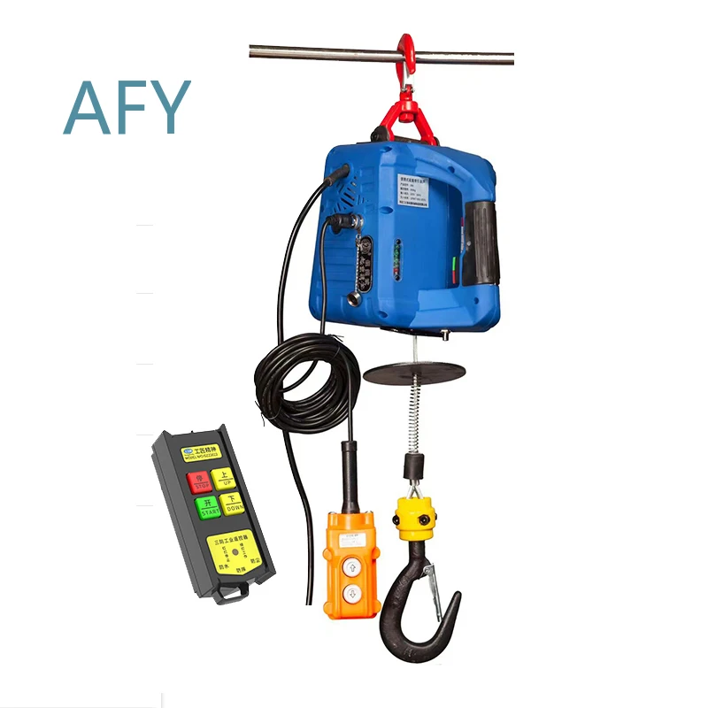 Portable Mini Household Crane for 220V with Ultra Long Endurance Accurate Manual Wire Control Remote Control Integrated Crane