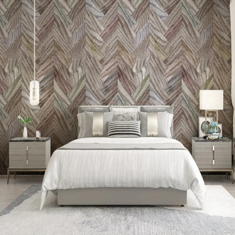 

MU9197 Original brown-gray geometric texture picture for TV home decoration bedroom living room background wall