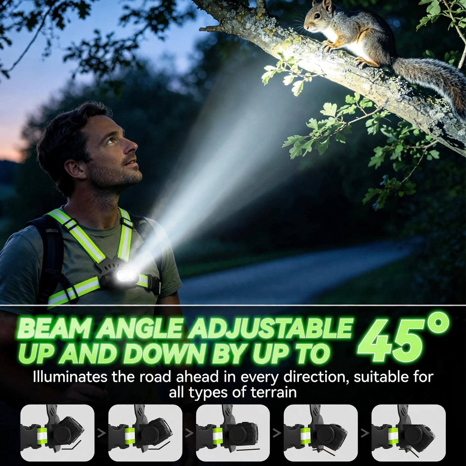 LED Running Vest USB Rechargeable Reflective Cycling Security Vest High Visibility Night Running Riding Clothing for Kids Adults